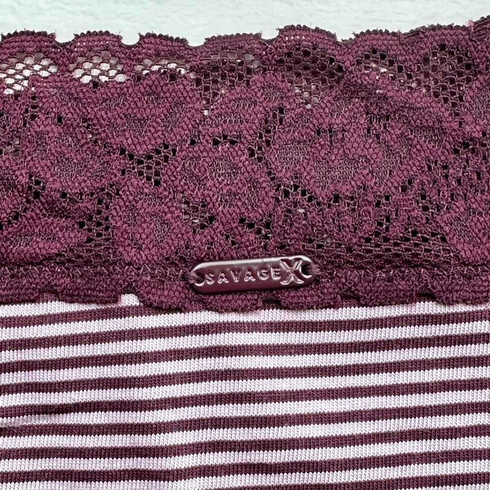 NEW Savage x Fenty Cotton Essentials Lace-Trim Shortie Panty size Large - Picture 8 of 10
